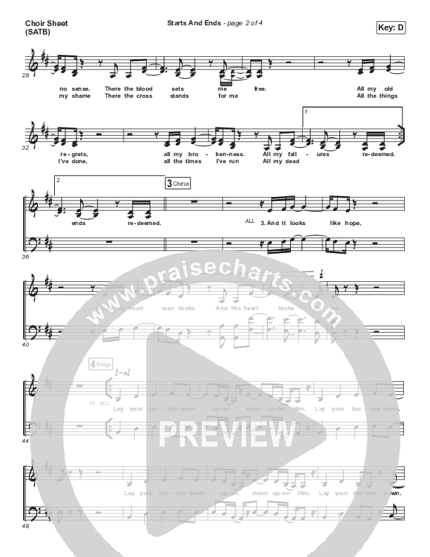 Starts And Ends Choir Vocals (SATB) (Hillsong UNITED)