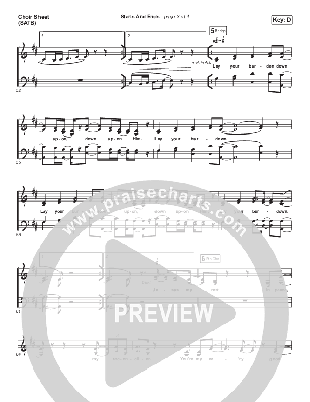 Starts And Ends Choir Vocals (SATB) (Hillsong UNITED)