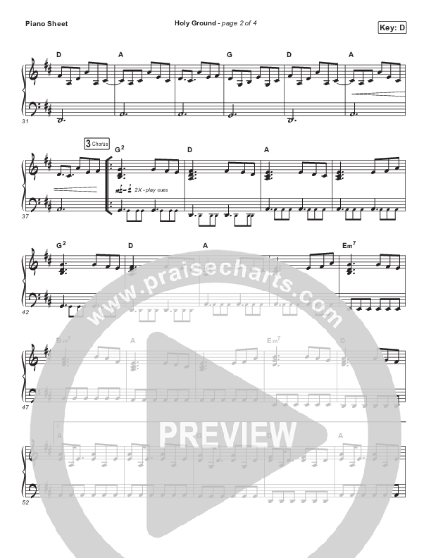 Holy Ground Piano Sheet (Hillsong UNITED)