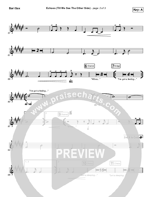 Echoes (Till We See The Other Side) Bari Sax (Hillsong UNITED)