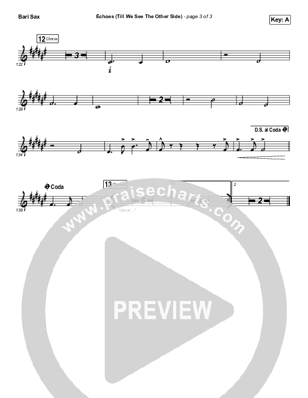 Echoes (Till We See The Other Side) Bari Sax (Hillsong UNITED)