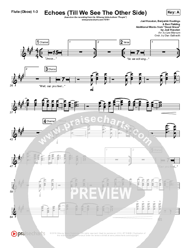 Echoes (Till We See The Other Side) Flute/Oboe 1/2/3 (Hillsong UNITED)