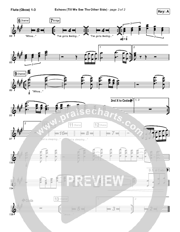 Echoes (Till We See The Other Side) Flute/Oboe 1/2/3 (Hillsong UNITED)