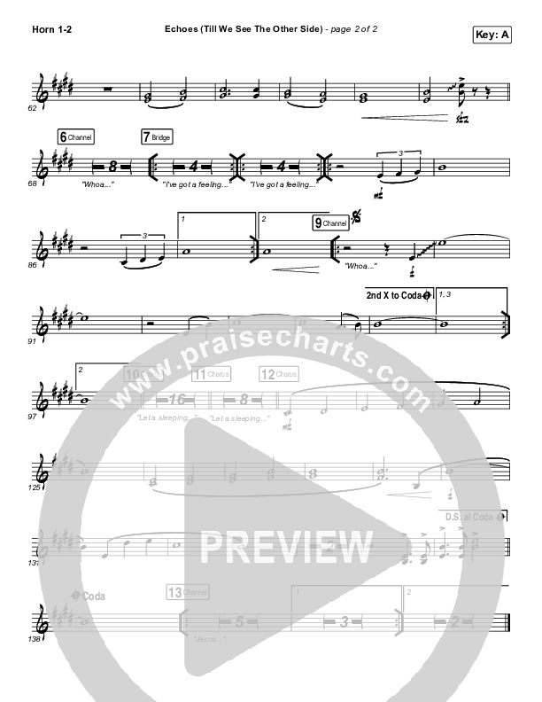 Echoes (Till We See The Other Side) Brass Pack (Hillsong UNITED)