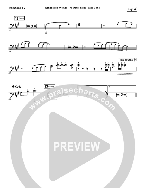 Echoes (Till We See The Other Side) Trombone 1/2 (Hillsong UNITED)