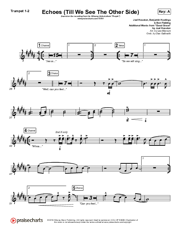 Echoes (Till We See The Other Side) Brass Pack (Hillsong UNITED)