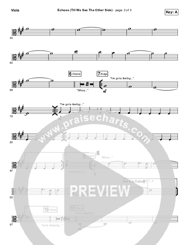 Echoes (Till We See The Other Side) Viola (Hillsong UNITED)