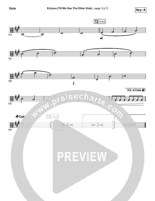 Echoes (Till We See The Other Side) Viola (Hillsong UNITED)