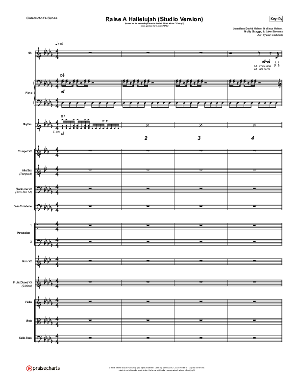 Raise A Hallelujah (Studio) Conductor's Score (Bethel Music)