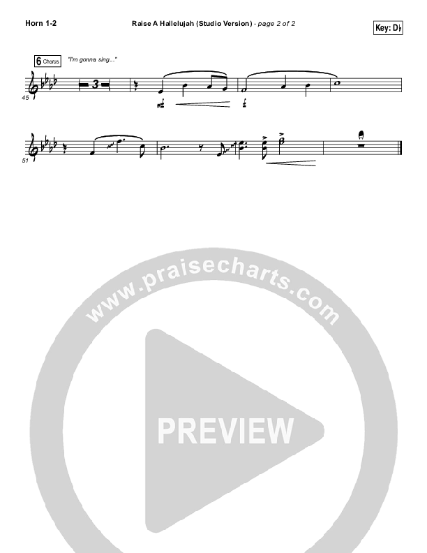 Raise A Hallelujah (Studio) French Horn 1/2 (Bethel Music)