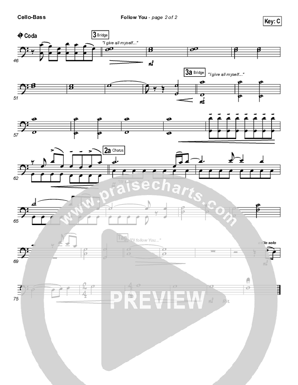 Follow You Cello/Bass (Leeland)