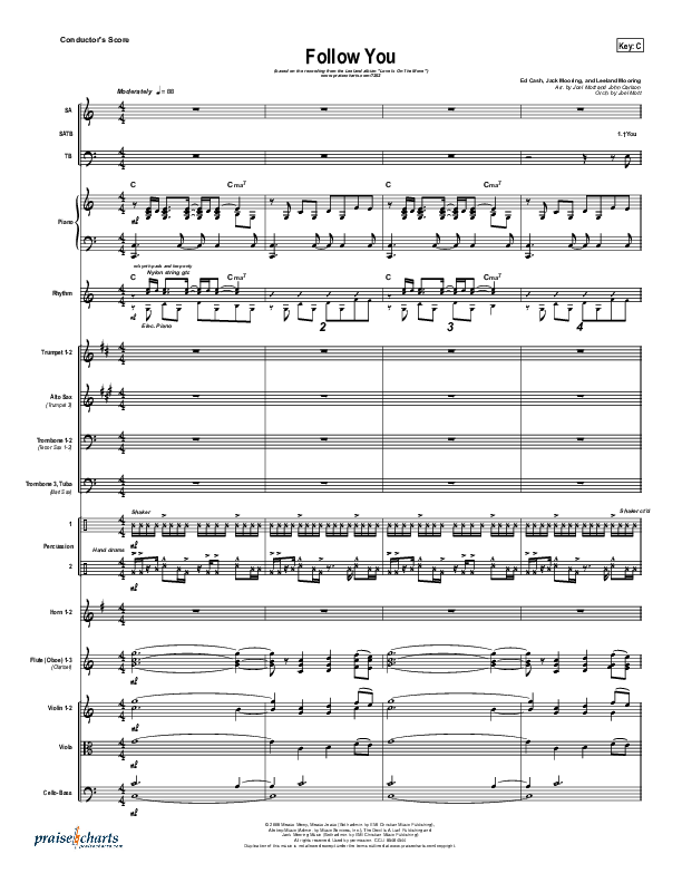 Follow You Conductor's Score (Leeland)