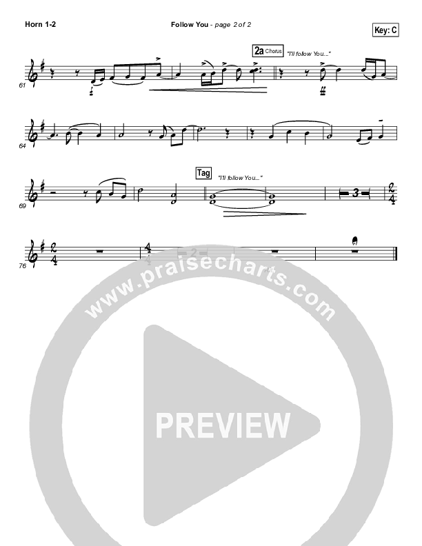 Follow You French Horn 1/2 (Leeland)