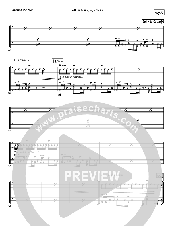 Follow You Percussion (Leeland)