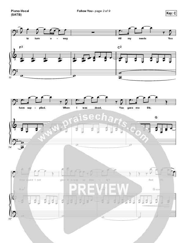 Follow You Piano/Vocal (Leeland)