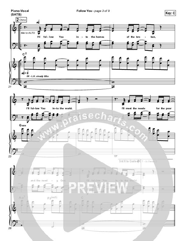 Follow You Piano/Vocal (Leeland)