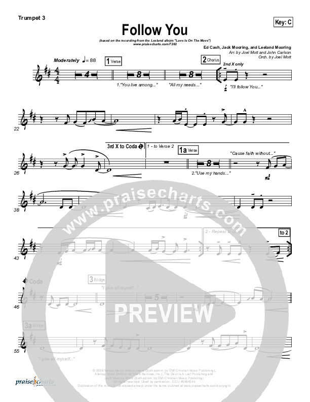 Follow You Trumpet 3 (Leeland)