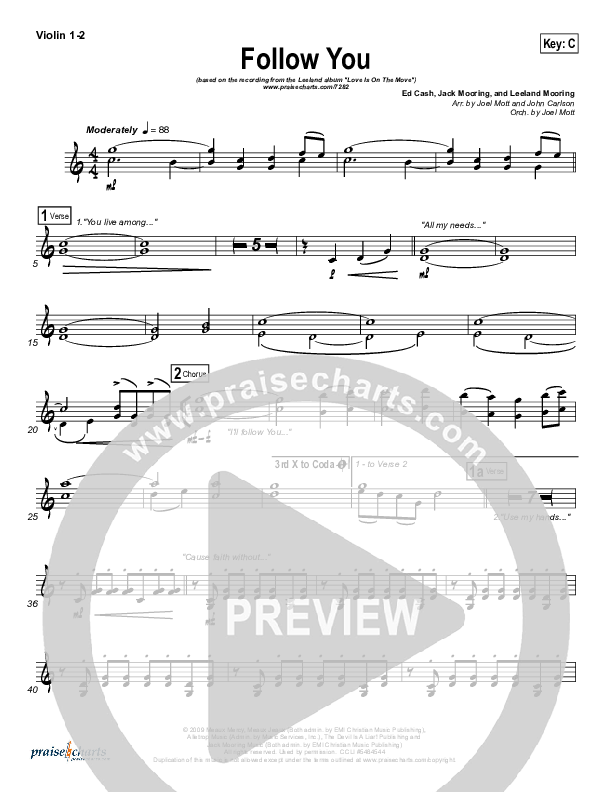 Follow You Violin 1/2 (Leeland)