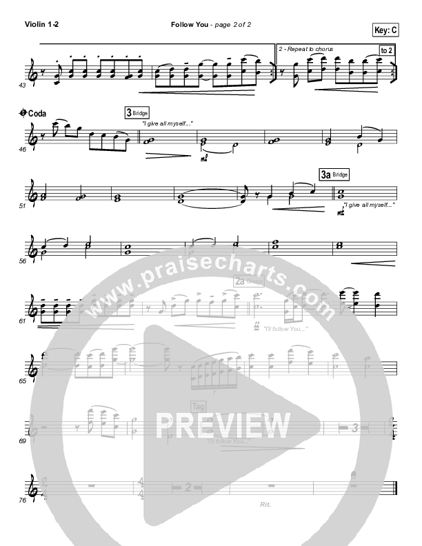 Follow You Violin 1/2 (Leeland)