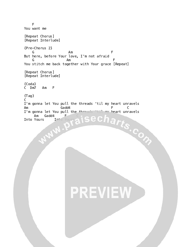 Threads Chords & Lyrics (David Leonard)