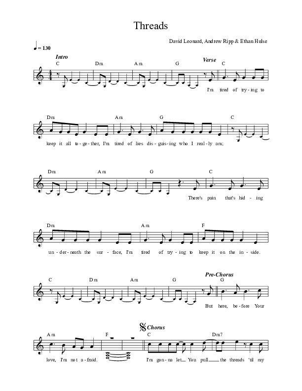 Threads Lead Sheet (David Leonard)