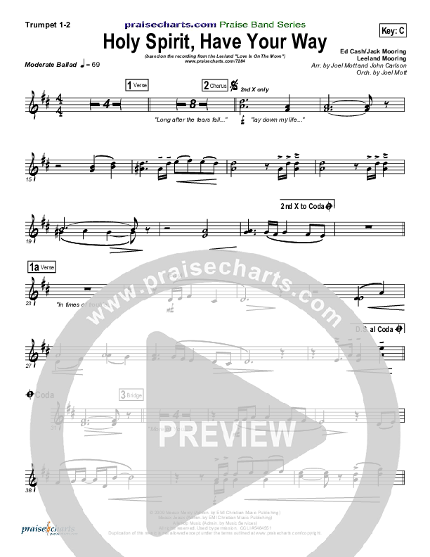 Holy Spirit Have Your Way Trumpet 1,2 (Leeland)