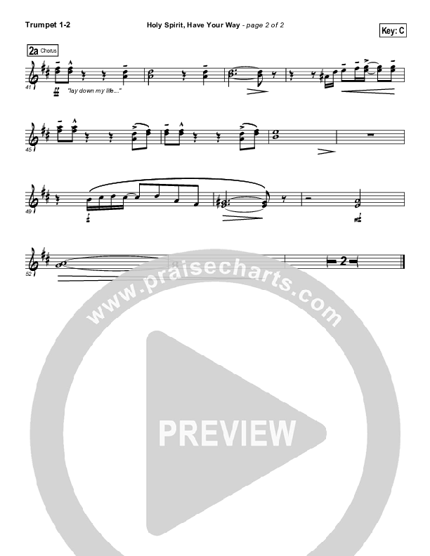 Holy Spirit Have Your Way Trumpet 1,2 (Leeland)