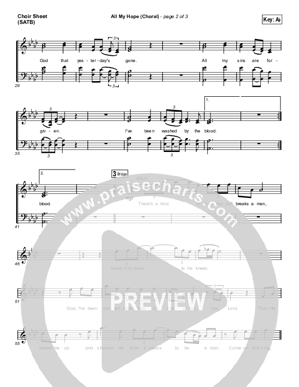 All My Hope (Choral Anthem SATB) Choir Vocals (SATB) (Crowder / Arr. Luke Gambill)