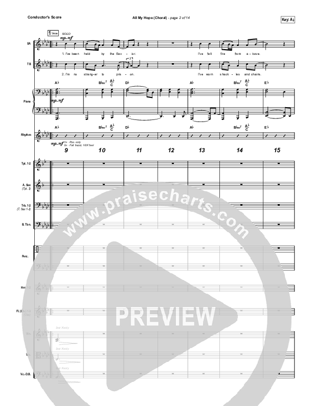 All My Hope (Choral Anthem SATB) Orchestration (Crowder / Arr. Luke Gambill)