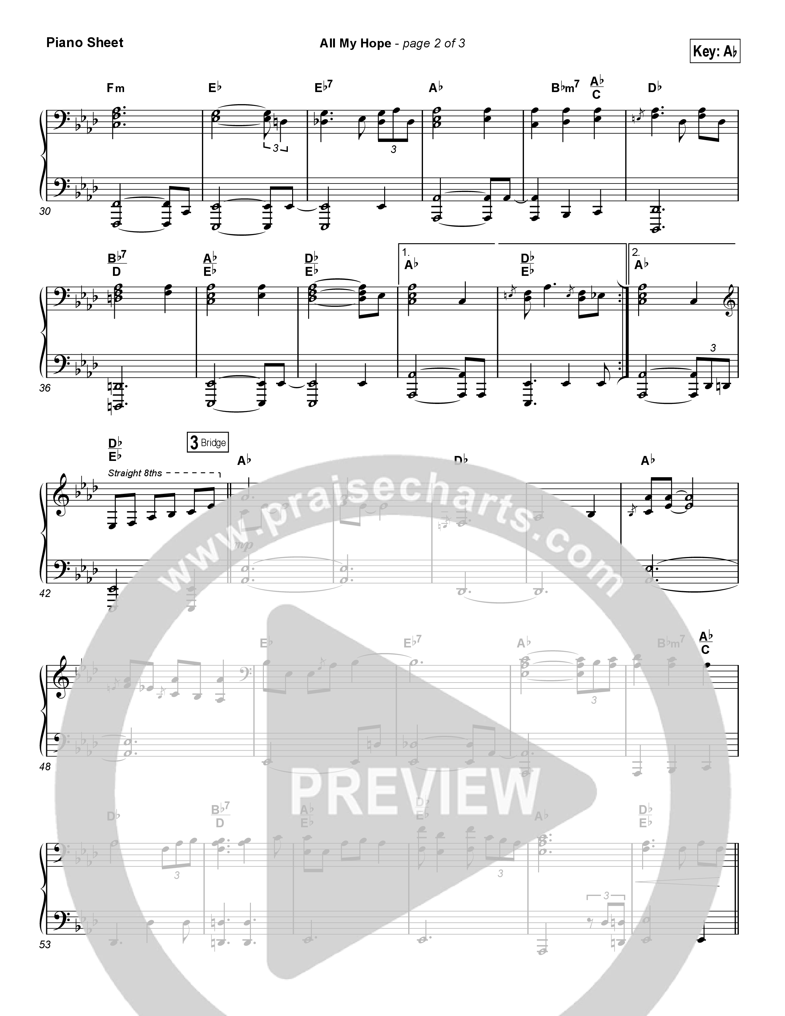 All My Hope (Choral Anthem SATB) Piano Sheet (Crowder / Arr. Luke Gambill)