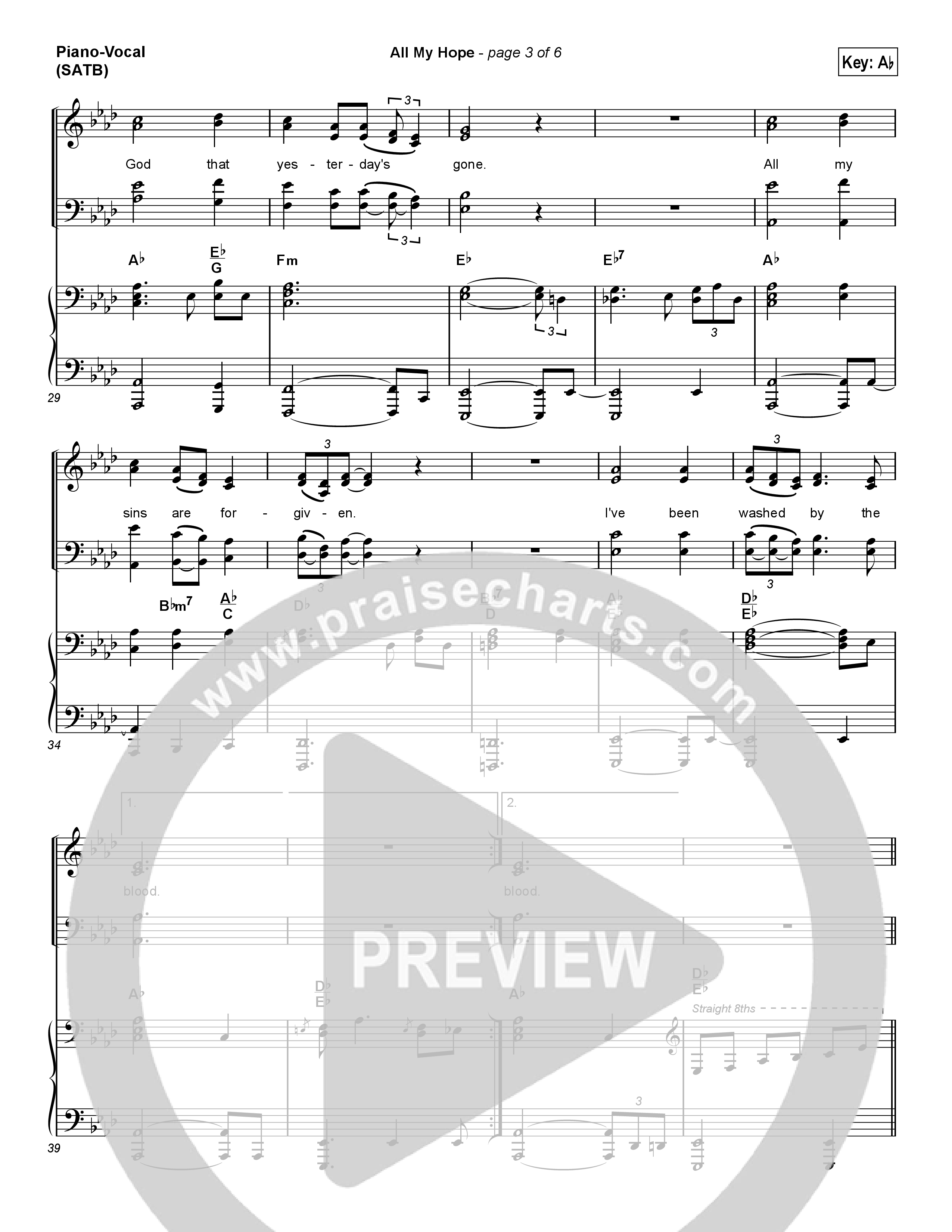 All My Hope (Choral Anthem SATB) Piano/Vocal Pack (Crowder / Arr. Luke Gambill)