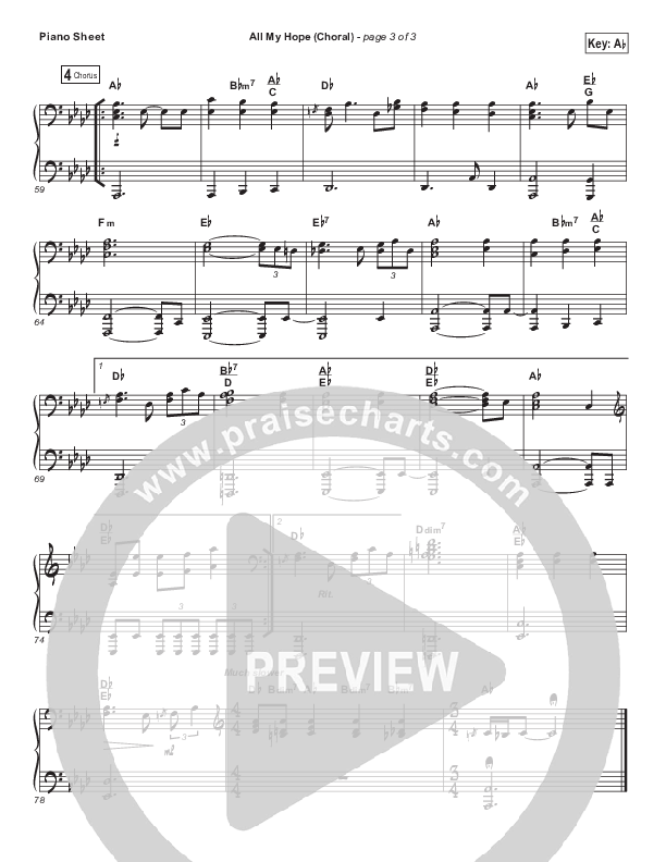 All My Hope (Choral Anthem SATB) Piano Sheet (Crowder / Arr. Luke Gambill)