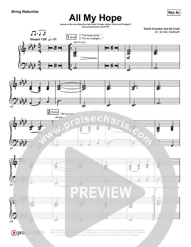 All My Hope (Choral Anthem SATB) Synth Strings (Crowder / Arr. Luke Gambill)
