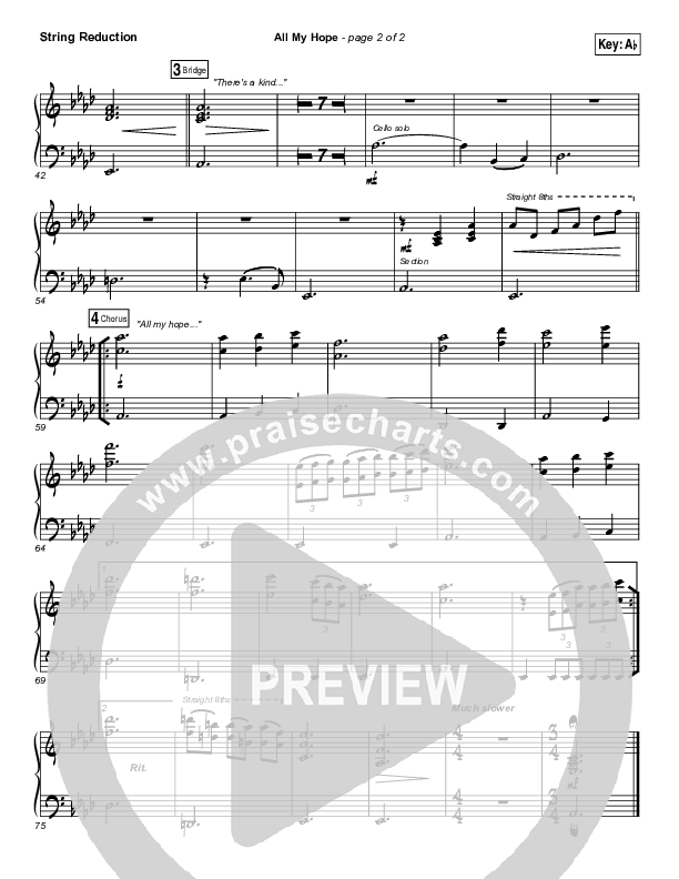 All My Hope (Choral Anthem SATB) String Pack (Crowder / Arr. Luke Gambill)