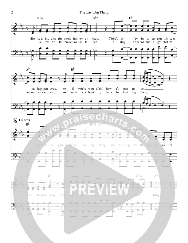 The Last Big Thing Lead Sheet (The Kingdom Heirs)