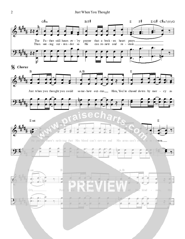 Just When You Thought Lead Sheet (Joseph Habedank)