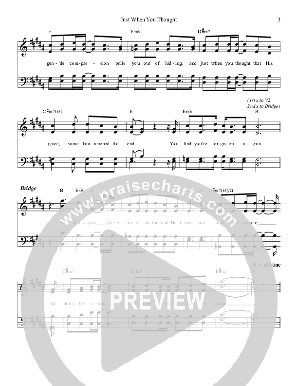 Just When You Thought Lead Sheet (Joseph Habedank)