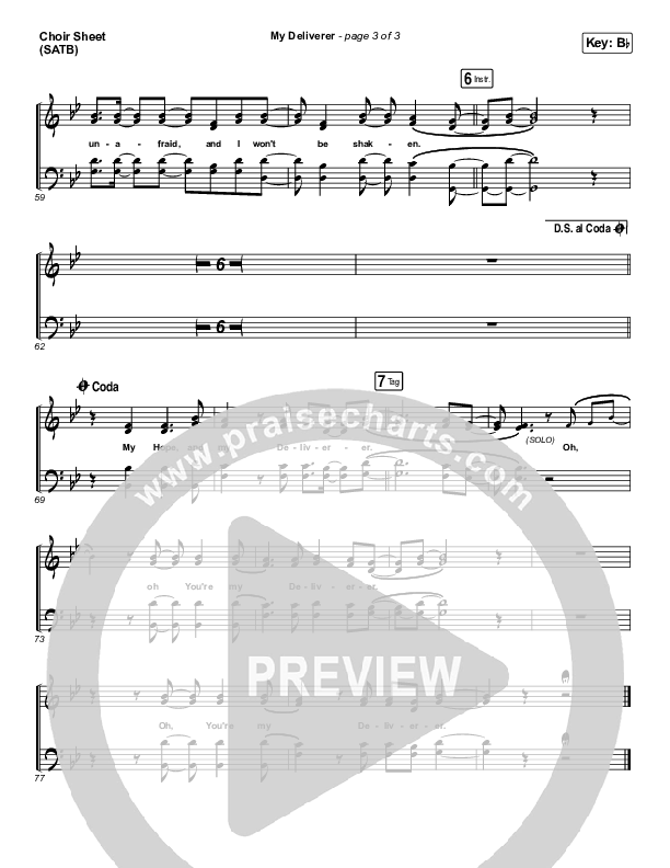 My Deliverer Choir Vocals (SATB) (Red Rocks Worship)