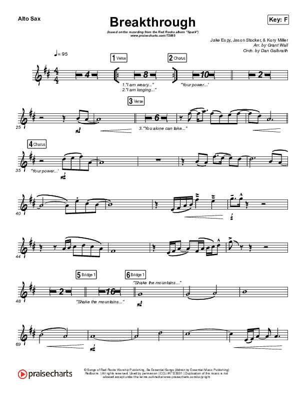 Breakthrough (Live) Alto Sax (Red Rocks Worship)