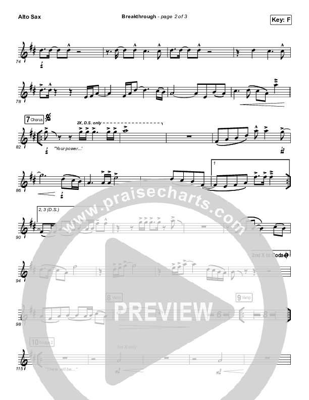 Breakthrough (Live) Alto Sax (Red Rocks Worship)