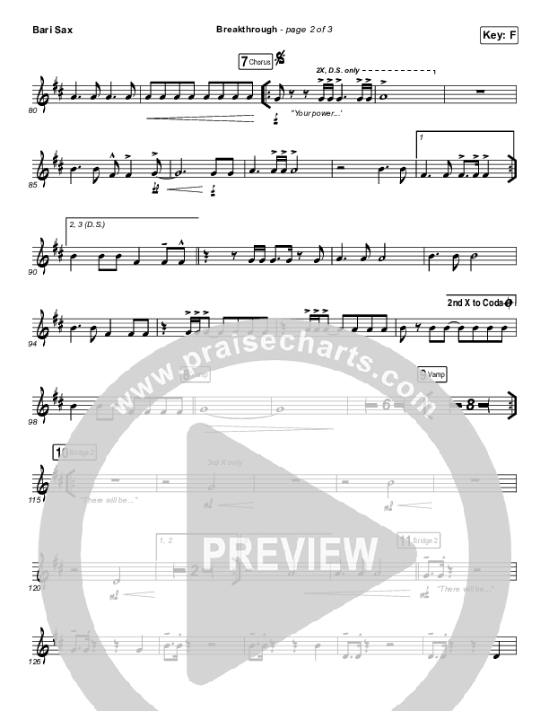 Breakthrough (Live) Bari Sax (Red Rocks Worship)