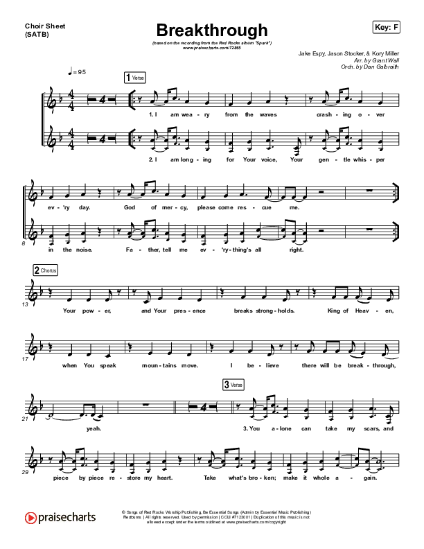 Breakthrough (Live) Choir Vocals (SATB) (Red Rocks Worship)