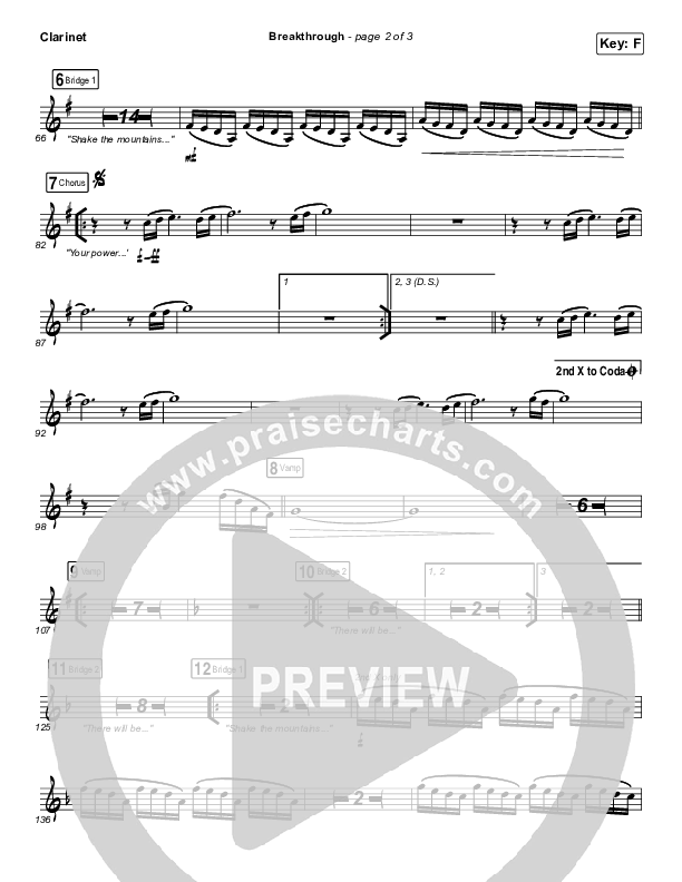 Breakthrough (Live) Clarinet (Red Rocks Worship)