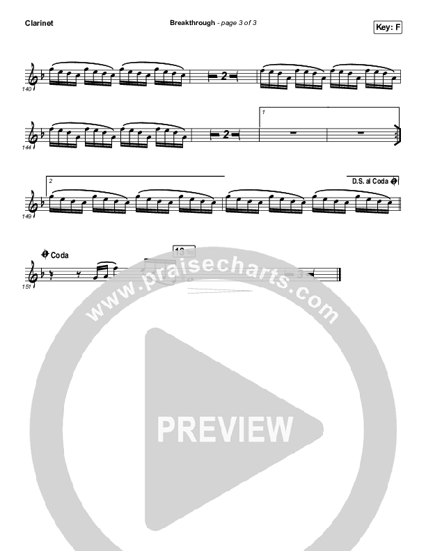 Breakthrough (Live) Clarinet (Red Rocks Worship)