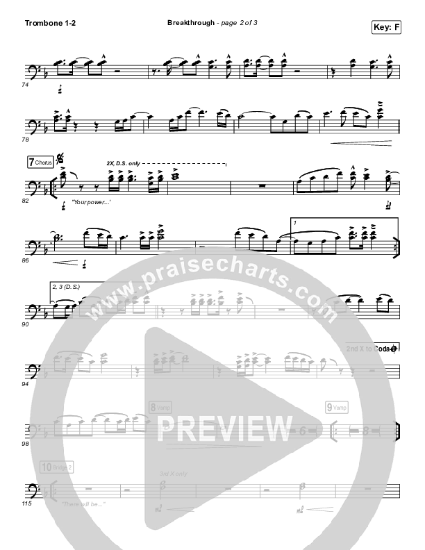 Breakthrough (Live) Trombone 1/2 (Red Rocks Worship)