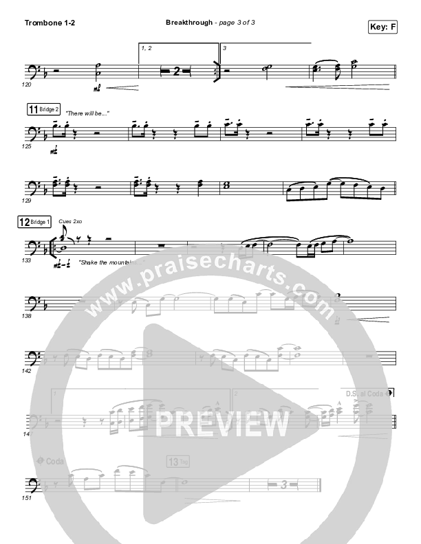 Breakthrough (Live) Trombone 1/2 (Red Rocks Worship)