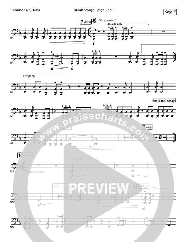 Breakthrough (Live) Trombone 3/Tuba (Red Rocks Worship)