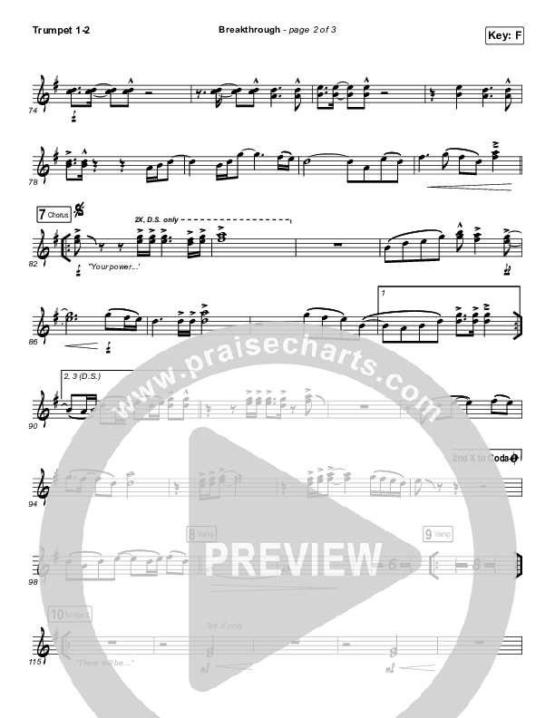 Breakthrough (Live) Trumpet 1,2 (Red Rocks Worship)