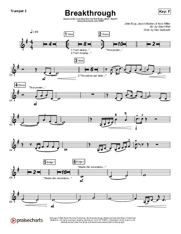 Breakthrough (Live) Trumpet 3 (Red Rocks Worship)