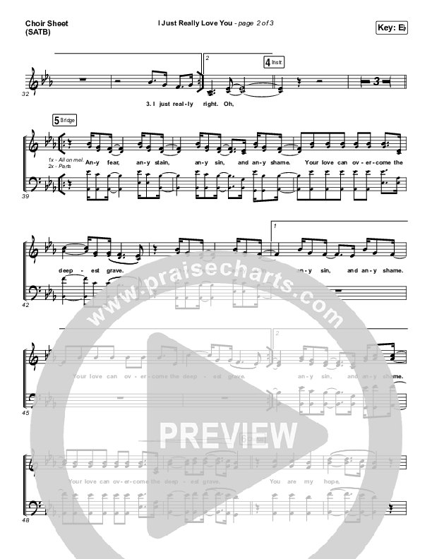 I Just Really Love You Choir Vocals (SATB) (Red Rocks Worship)